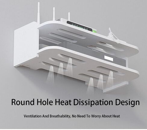 WiFi Router Storage Box WiFi Box Hider Decorative for Home Wall Mount Shelf Power Strip Hider Rack Home Living Room TV Cabinet Power Cord Finishing Box in Saudi Arabia