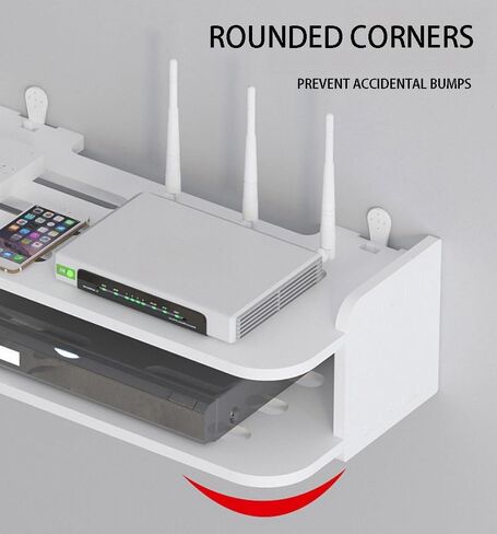 WiFi Router Storage Box WiFi Box Hider Decorative for Home Wall Mount Shelf Power Strip Hider Rack Home Living Room TV Cabinet Power Cord Finishing Box in Saudi Arabia