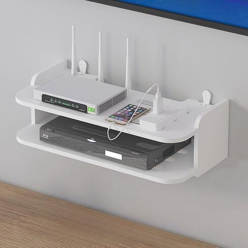 WiFi Router Storage Box WiFi Box Hider Decorative for Home Wall Mount Shelf Power Strip Hider Rack Home Living Room TV Cabinet Power Cord Finishing Box in Saudi Arabia