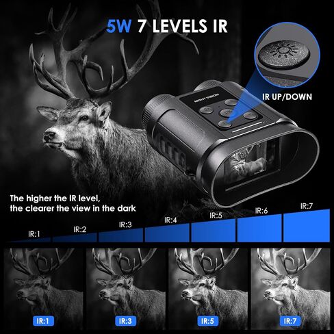 Night Vision Goggles,Compact Night Vision Binoculars,32GB Card Included, Photo/Video Capture,Outdoor tools for Education, Wildlife Watching,gifts for Boy, gifts for Men, gifts for Father (Pearl Black) in Saudi Arabia
