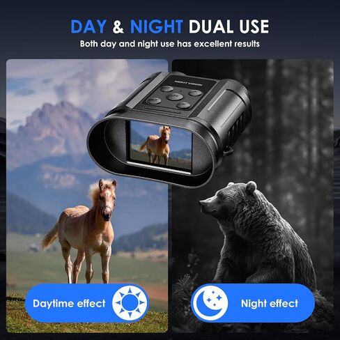 Night Vision Goggles,Compact Night Vision Binoculars,32GB Card Included, Photo/Video Capture,Outdoor tools for Education, Wildlife Watching,gifts for Boy, gifts for Men, gifts for Father (Pearl Black) in Saudi Arabia