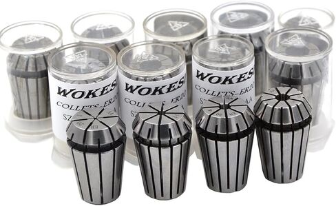 Wokesi 14pcs ، ER20 1mm 2mm 3mm 4mm 5mm 6mm 7mm 8mm 9mm 10mm 11mm 11mm 13mm 13mm 1/8 قطر التثبيت ، مجموعة Chuck Collet Spring for CNC Machine Mill Tool (Collet DIA: 1MM-13MM T.I.R: 8UM ، ER20) in Kuwait