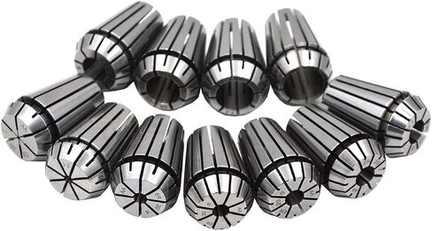 Wokesi 14pcs ، ER20 1mm 2mm 3mm 4mm 5mm 6mm 7mm 8mm 9mm 10mm 11mm 11mm 13mm 13mm 1/8 قطر التثبيت ، مجموعة Chuck Collet Spring for CNC Machine Mill Tool (Collet DIA: 1MM-13MM T.I.R: 8UM ، ER20) in Kuwait