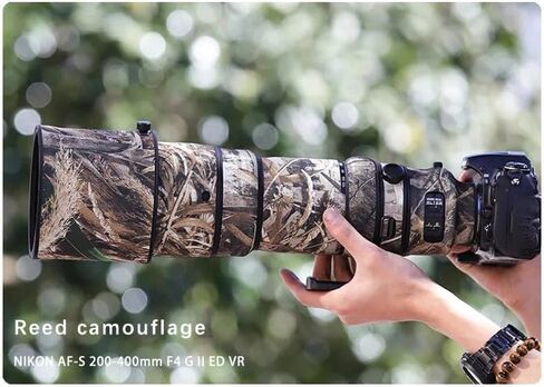 CHASING BIRDS Camouflage Waterproof Lens Coat for Nikon AF-S 200-400mm F4 G II ED VR Rainproof Lens Protective Cover (Reed Camouflage) in Saudi Arabia