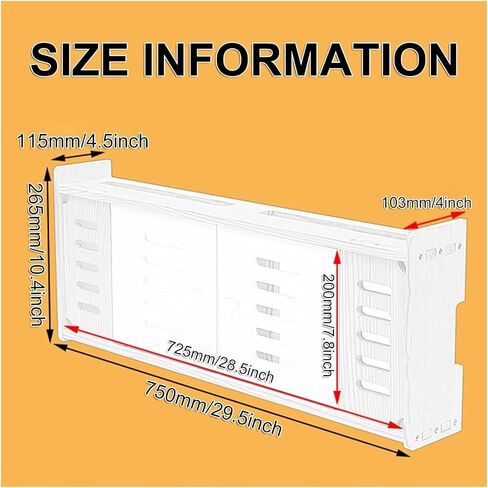 الجدار جبل جهاز التوجيه رف WiFi Box Hider تزين للمنزل قطاع الشريط الحامي WiFi مربع تخزين (E 75x26.5x11.5cm) in Kuwait