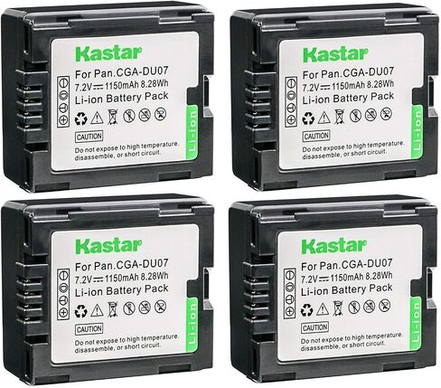 Kastar 2-Pack Battery Replacement for Panasonic PV-GS120, PV-GS150, PV-GS180, PV-GS200, PV-GS250, PV-GS300, PV-GS320, PV-GS400, PV-GS500, SDR-H18, SDR-H20, SDR-H200, SDR-H250, SDR-H280, SDR-H288 in Kuwait