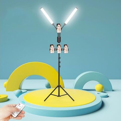 Foldable Live Streaming Light Supplement Light Half Month LED Mobile Phone Live Streaming Bracket in Kuwait