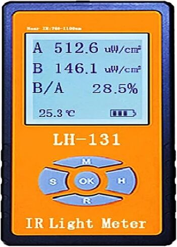 LH-129 LH-131 Infrared Light Irradiance Power Meter Tester, Radiometer LED Luminous Intensity Sunlight Meter LCD Display, high Accuracy(LH-131(760-1100nm)) in Saudi Arabia