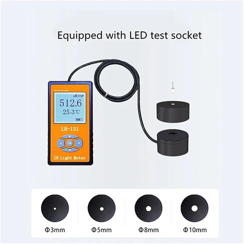 LH-129 LH-131 Infrared Light Irradiance Power Meter Tester, Radiometer LED Luminous Intensity Sunlight Meter LCD Display, high Accuracy(LH-131(760-1100nm)) in Saudi Arabia