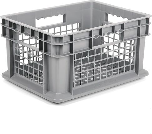 Hudson Exchange 12 x 16 x 8" (4 Pack) Mesh Straight Wall Handled Storage Container Tote, Gray in Kuwait