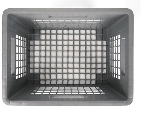 Hudson Exchange 12 x 16 x 8" (4 Pack) Mesh Straight Wall Handled Storage Container Tote, Gray in Kuwait