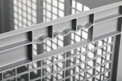 Hudson Exchange 12 x 16 x 8" (4 Pack) Mesh Straight Wall Handled Storage Container Tote, Gray in Kuwait