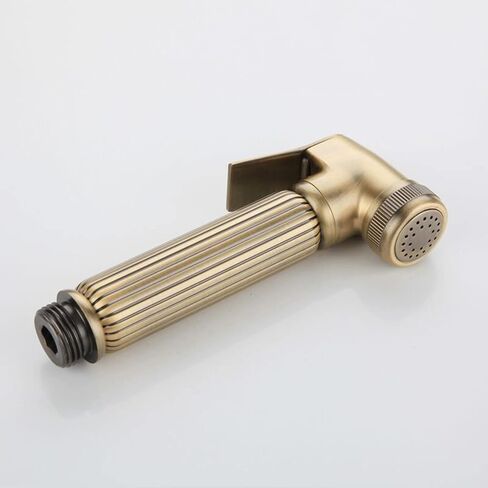 HandheldSprayer for Toilet Brushed Brass Portable Baby Cloth Diaper Sprayer Hand Held ToiletSprayer Head withHose and Bracket for Feminine Wash, Easy to Install,A(B) in Saudi Arabia