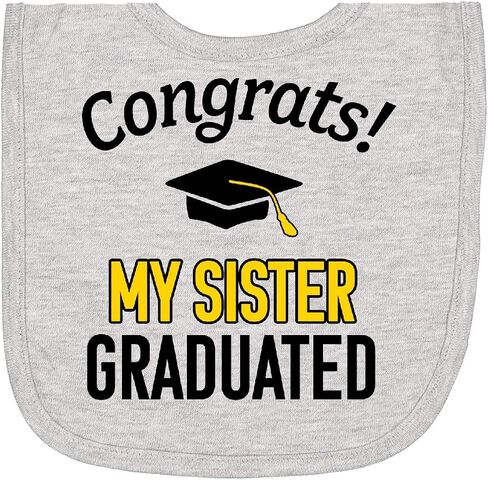 inktastic Congrats My Sister Graduated with Cap Newborn Bib in Kuwait