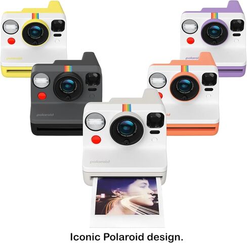 Polaroid Now 3rd Generation i-Type Instant Camera + 8 i-Type Color Film Bundle, Black, Polaroid Camera Bundle with a Lumintrail Lens Cleaning Cloth in Saudi Arabia
