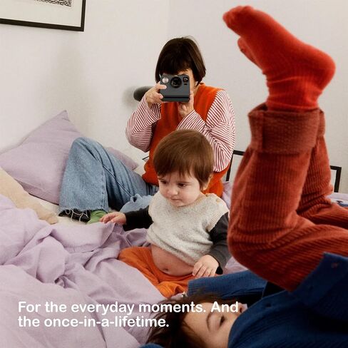 Polaroid Now 3rd Generation i-Type Instant Camera + 8 i-Type Color Film Bundle, Black, Polaroid Camera Bundle with a Lumintrail Lens Cleaning Cloth in Saudi Arabia