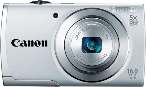 Canon PowerShot A2500 16MP Digital Camera with 5x Optical Image Stabilized Zoom with 2.7-Inch LCD (Silver) (OLD MODEL) in Saudi Arabia