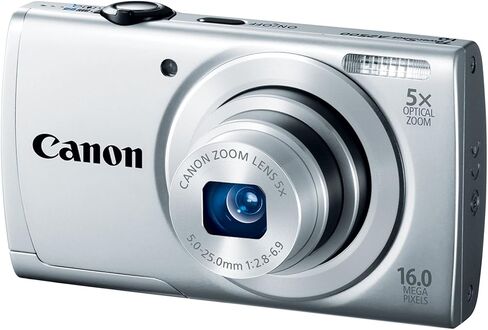 Canon PowerShot A2500 16MP Digital Camera with 5x Optical Image Stabilized Zoom with 2.7-Inch LCD (Silver) (OLD MODEL) in Saudi Arabia
