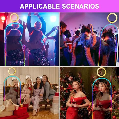 Mirror Photo Booth for Camera Selfie Station Photobooth Shell Stand Machine with Touch Screen and Software Control LCD Screen with RGB Light & Flight Case for Events Rental in Saudi Arabia