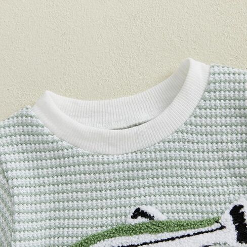 Muasaaluxi Newborn Baby Boy Summer Clothes Short Sleeve Fishing Embroidery Romper Stripe Bodysuit One Piece Jumpsuit in Saudi Arabia