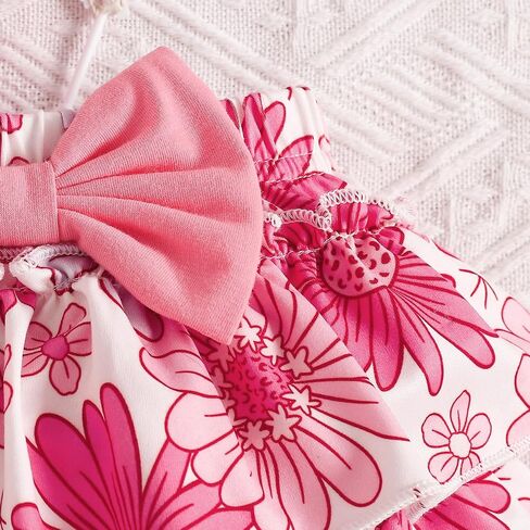 Newborn Baby Girl Clothes Daddys Girl Ruffle Short Sleeve Romper and Shorts with Headband Set Summer Outfits in Kuwait