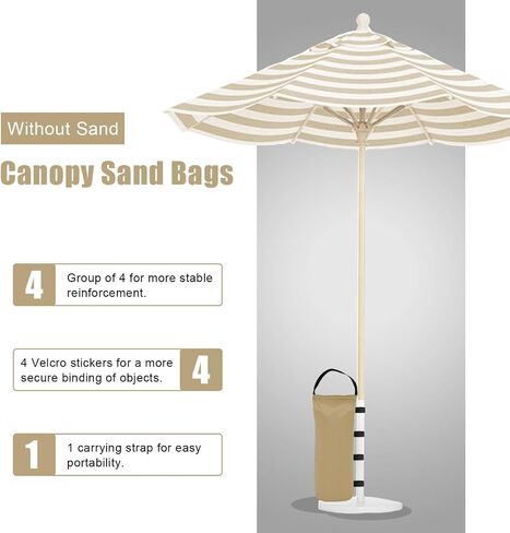 112 LBS Canopy Weights Sand Bags, 4-Pack Side Strap Sandbags for Canopy Outdoor Advertising Tent Sunshade Fixed Windproof Pop up Canopy Tent (Black-Yellow Straps) in Saudi Arabia