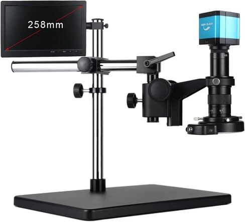 Professional Phone Repair Soldering HDMI USB Industrial Video Digital Microscope Camera 120X-300X Zoom C Mount Lens Microscopio(and 13.3 inch,300X) in Saudi Arabia