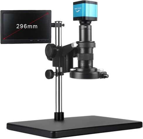 Professional Phone Repair Soldering HDMI USB Industrial Video Digital Microscope Camera 120X-300X Zoom C Mount Lens Microscopio(and 13.3 inch,300X) in Saudi Arabia