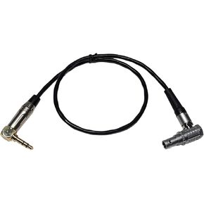 Tentacle 3.5mm TRS to Right Angle LEMO 5-pin Timecode Cable for Arri Alexa Mini/LF/XT, Zaxcom, Sound Devices 644, Lockit, Deity TC-1, 16-Inches