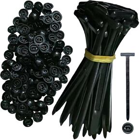 100PCS Nylon Universal Cable Tie Buckle –NEW Heavy Duty Self-Locking Zip Ties Holder with Pin & Button Design, Multi-purpose plastic cable tie tool, UV Resistant Zipties for Car Daily Auto Fixing