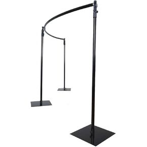 Efavormart 13ftx11ft Wide Heavy Duty Metal Curved Curtain Backdrop Stand Wedding Stage Decoration Backdrop Stand Pipe and Drape Kit