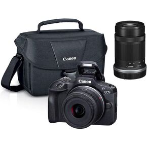 Canon EOS R100 Camera بدون مرآة مع RF-S18-45MM F4.5-6.3 هي عدسة STM ، مستشعر 24.1 ميجابكسل CMOS (APS-C) | Black with 200ES Camera Shoulder Bag