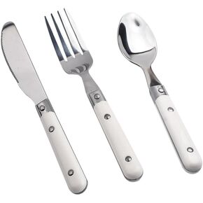 Hemoton 9 Piece Stainless Steel Kids Silverware Set,Children Tableware Includes 3 Spoons&Forks&Butter Knives, Ideal for Preschooler, Mirror Polished, Dishwasher Safe