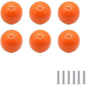 6 Pcs Ceramic Cabinet Knobs Pull, Drawer Knobs Round Cute Cupboard Knobs for Childrens Wardrobes Bedroom Furniture Door Handles Home Decorative HardwareGreen