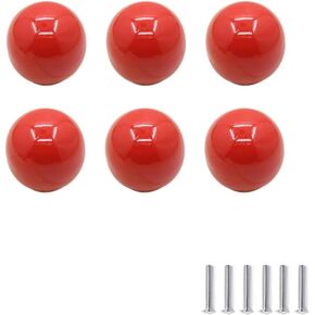 6 Pcs Ceramic Cabinet Knobs Pull, Drawer Knobs Round Cute Cupboard Knobs for Childrens Wardrobes Bedroom Furniture Door Handles Home Decorative HardwareGreen