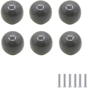 6 Pcs Ceramic Cabinet Knobs Pull, Drawer Knobs Round Cute Cupboard Knobs for Childrens Wardrobes Bedroom Furniture Door Handles Home Decorative HardwareGreen