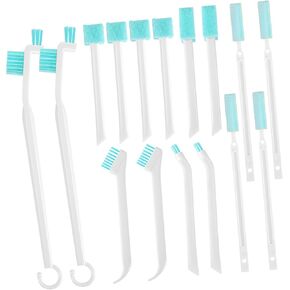 Alipis 16Pcs Crevice Cleaning Brush Long Handle Cleaning Tools for Kitchen Bathroom Spaces Lightweight Compact Design for for Deep Cleaning