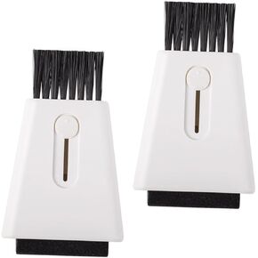 Happyyami 2Pcs Small Double Head Multipurpose Cleaner Brush for Keyboard Home Use Durable for Corners Desktops and Digital Devices Present for Friends Family