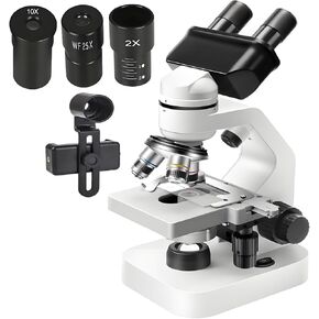 2025 Upgraded Microscope,40x-2000x Compound Biological Microscope with 2X Magnification and Mobile Phone Adapter,Suitable for Students,Adults,Beginners,Laboratory Teaching Gifts