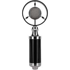Professional Condenser Wired Vintage Recording Studio Microphone for Live Broadcast Black Easy Install