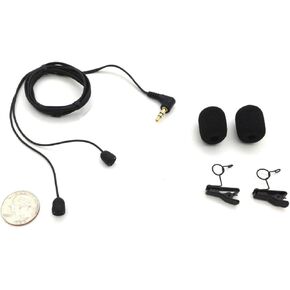 NEW! Miniature Binaural High Sensitivity Microphones with black cables and right-angle plug (removable clips and windscreens included) - Made in USA