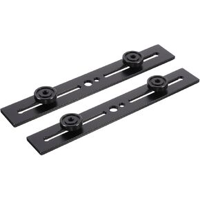 YARNOW 2Pcs Dual Mount Extension Bracket for Microphone Flash Light Versatile Spacing Bar Accessory with Skid Pad Compatible with Screw for Camera Setup