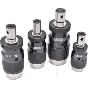 1Set B16 B18 B12 B10 Tapper Chuck Self Conken Drill Drill Chuck +1PCS محرك عمود محرك توصيل قضيب لآلة الحفر (الثقب الداخلي 11 مم -B10)