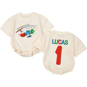 Personalized Birthday Space One Boy Bubble Romper, Custom First Trip Around The Sun First Birthday