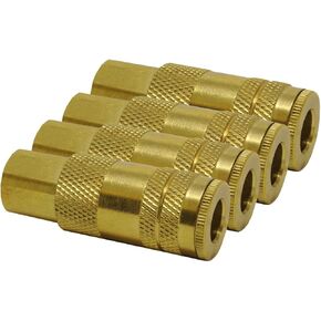 Hot Max 28034-4 Lincoln Style 1/4-Inch x 1/4-Inch Female NPT Coupler, 4-Pack