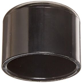 Spears 447-B Series PVC Pipe Fitting, Cap, Schedule 40, Black, 2" Socket