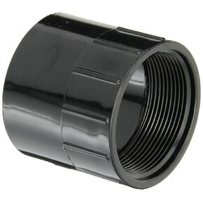 Spears 435-B Series PVC Pipe Fitting, Adapter, Schedule 40, Black, 2" Socket x 2" NPT Female