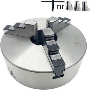 K11-250 3-Jaw Self-Centering Lathe Chuck with Wrench 10" 1600 RPM 320NM for CNC Milling Precision Engraving High-Speed Machining