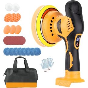 Cordless Car Buffer Collesher for DeWalt 20V Battery DCB206 ، Polisher Orbital مع 6 سرعة متغيرة ، بيلد الطاقة استبدال DCM849B للتفاصيل/التلميع/الشمع (البطارية غير متضمنة)