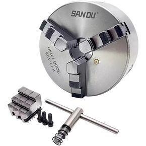 K12 80 100 125 160 200 250 130 Lathe Chuck 100mm Sanou Four Jaw Self-Centering Chuck 4'' Scroll Chuck for Small L Drill Chuck(K01-50)